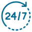 24/7 Customer Support icon